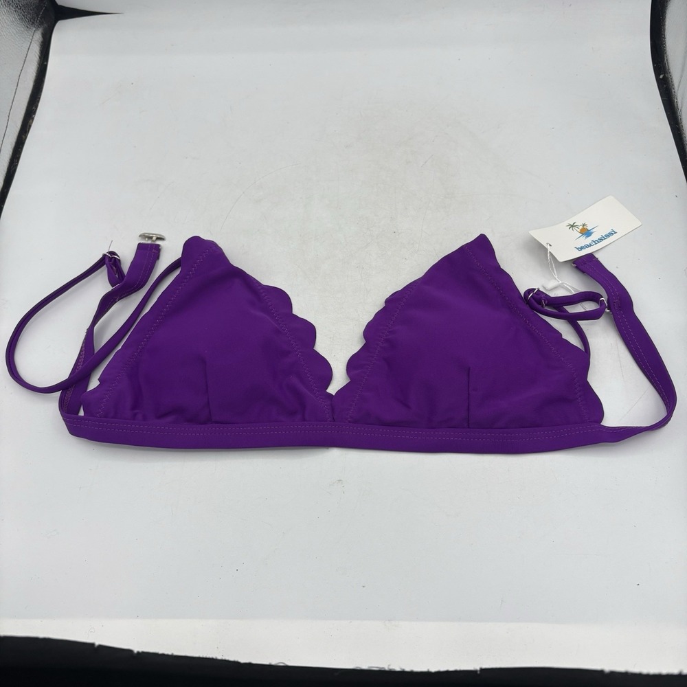 Beachsissi Bikini Top Womens‎ Size L Purple Swimwear